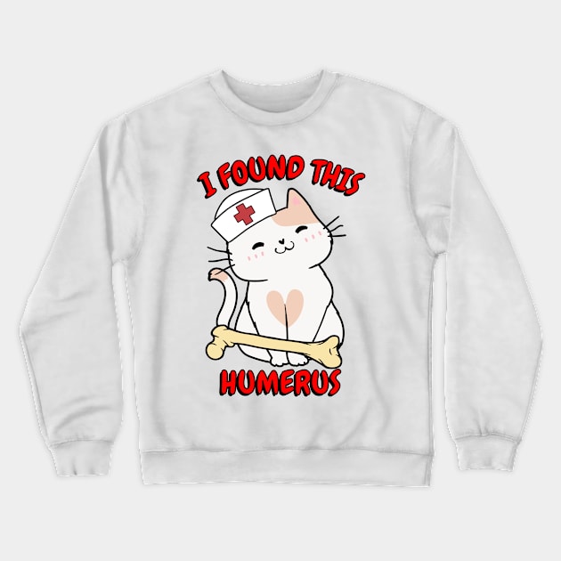 Funny Persian Cat tells a lame joke Crewneck Sweatshirt by Pet Station